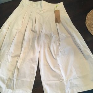 Tan/Beige Cotton Gaucho/Culotte pants/skirt